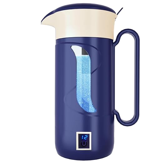 Hydrogen Water Bottle Alkaline Water Generator Hydrogen Water Ionizor Maker Machine Pitcher Ionizer with SPE & PEM Tech 1500ml/50floz