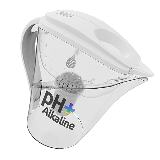 Invigorated Water Alkaline Water Filter Pitcher - Long Lasting Alkaline Water Pitcher Filter with Multi-Stage Filtration System - High pH Alkaline Pitcher Water Jug with Alkaline Filter - 3.5L (White)