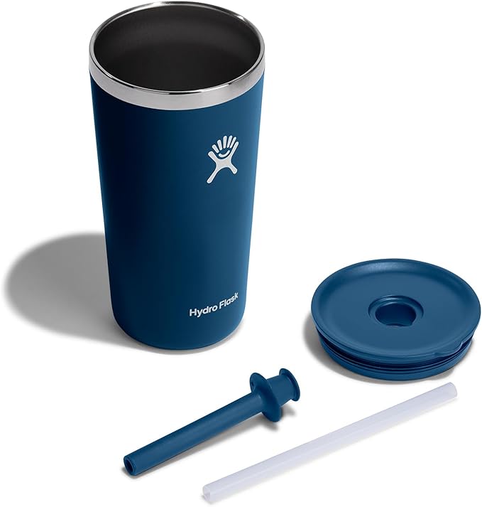 Hydro Flask Travel Tumbler Stainless Steel Vacuum Insulated Tumbler with Lid and Straw for Cold Water and Drinks for Sports, School, Work, Car, Travel, Weekends