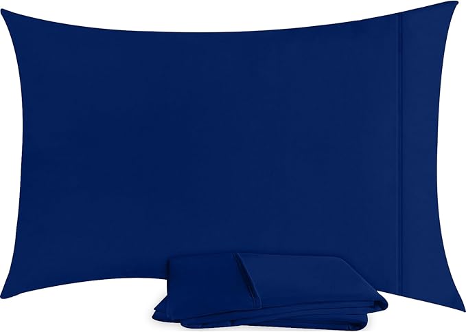 Utopia Bedding Standard Pillow Cases - 2 Pack - Envelope Closure - Soft Brushed Microfiber Fabric - Shrinkage and Fade Resistant Pillow Covers 20 X 26 Inches (Standard, Royal Blue)