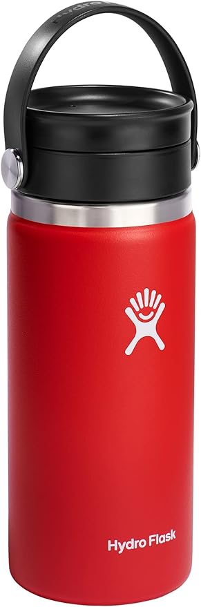 Hydro Flask Stainless Steel Wide Mouth Bottle with Flex Sip Lid and Double-Wall Vacuum Insulation for Coffee, Tea and Drinks