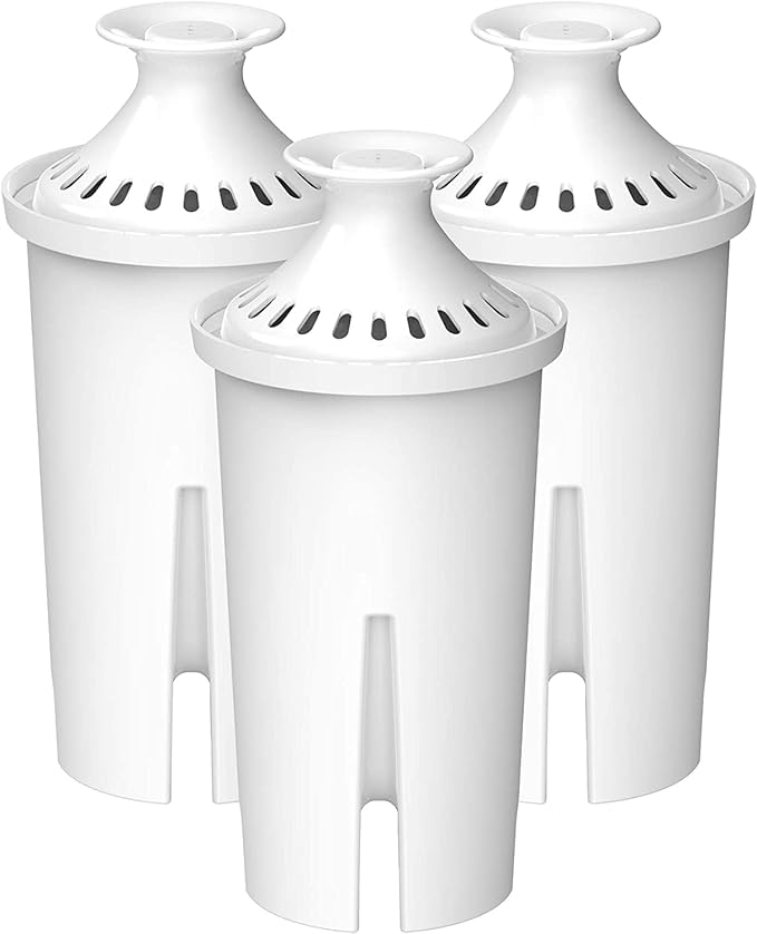 NSF Certified Pitcher Water Filter, Replacement for Brita® Filters, Pitchers, Dispensers, Brita® Classic OB03, Mavea® 107007, 35557, and More (Pack of 3)