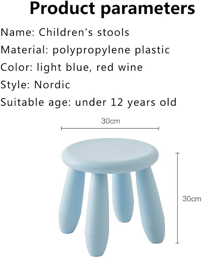 Kids Step Stool, Kindergarten Study Stools, Lightweight Footstools are Sturdy and Durable, Very Suitable for Use in The Kitchen, Bathroom and Bedroom(Light Blue)…