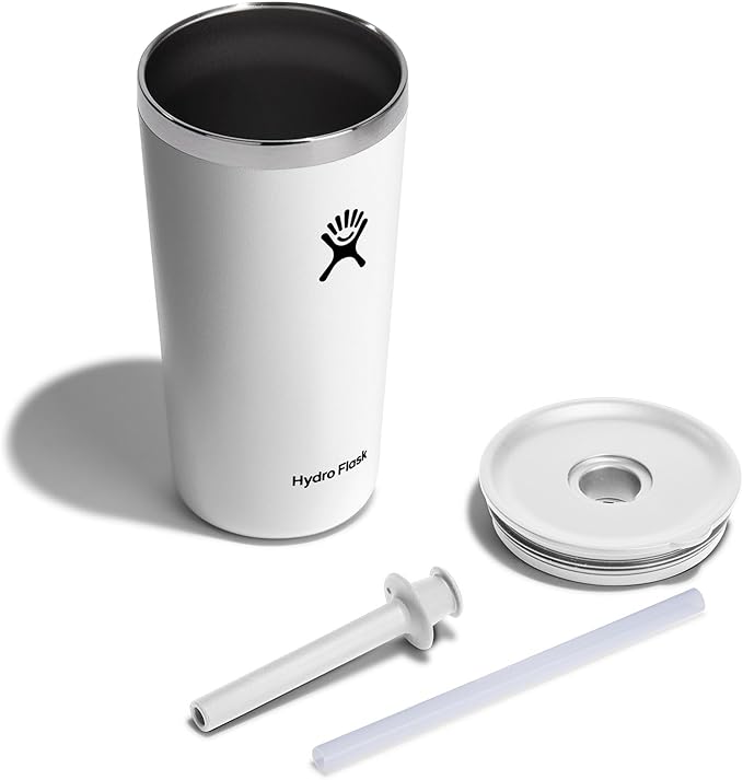 Hydro Flask Travel Tumbler Stainless Steel Vacuum Insulated Tumbler with Lid and Straw for Cold Water and Drinks for Sports, School, Work, Car, Travel, Weekends
