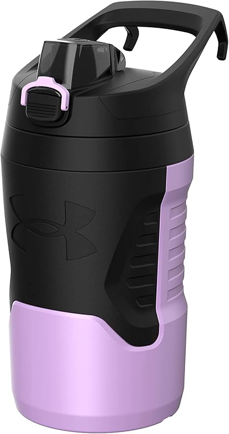 Under Armour Sports Water Jug, 64oz Insulated Water Bottle w/Handle, Half Gallon, Fence Hook, Leak Resistant, Baseball, Football & More