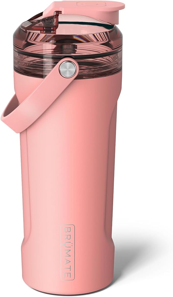 BrüMate MultiShaker Blender Shaker Bottle | 100% Leakproof Insulated Stainless Steel Shaker Bottle | The Perfect Shaker Cup, Protein Shaker Bottle, and Pre Workout Bottle for the Gym | 26oz (Guava)
