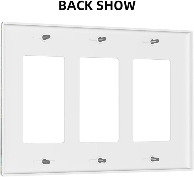 Green Dark Forest Mystical Mushroom 3 Gang Rocker Light Switch Covers Triple Outlet Wall Plate Decorative Switchplate Cover Faceplate GFCI for Country Bathroom Bedroom Kitchen Decor