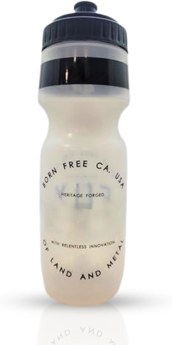 Fox Racing Clear Water Bottle - Premium Sports Water Bottle - Leak Proof Travel Water Bottle - BPA Free Reusable Water Bottle - Durable Plastic Water Bottles for Cyclists & Athletes (Clear, 22 oz)