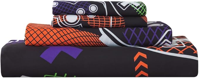qjmiaofang Gamer Sheets Twin for Boys Gamer Sheet Set Video Game Bed Sheet Set 3Pieces Gaming Sheets Twin Gamer Fitted Sheet Gaming Bedding Set 1 Fitted Sheet 1 Flat Sheet 1 Pillowcase