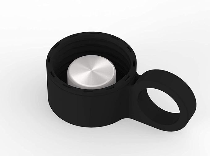 purifyou 40/32 / 22/12 oz Glass Water Bottles with Volume & Times to Drink, Extra Thick Silicone Sleeve, Reusable Bottle for Fridge Water, Milk, Juice (32oz Jet Black)