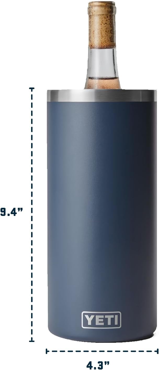 YETI Rambler Wine Chiller, Fits Most Wine Bottles, Big Wave Blue