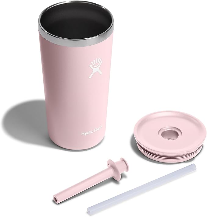 Hydro Flask Travel Tumbler Stainless Steel Vacuum Insulated Tumbler with Lid and Straw for Cold Water and Drinks for Sports, School, Work, Car, Travel, Weekends
