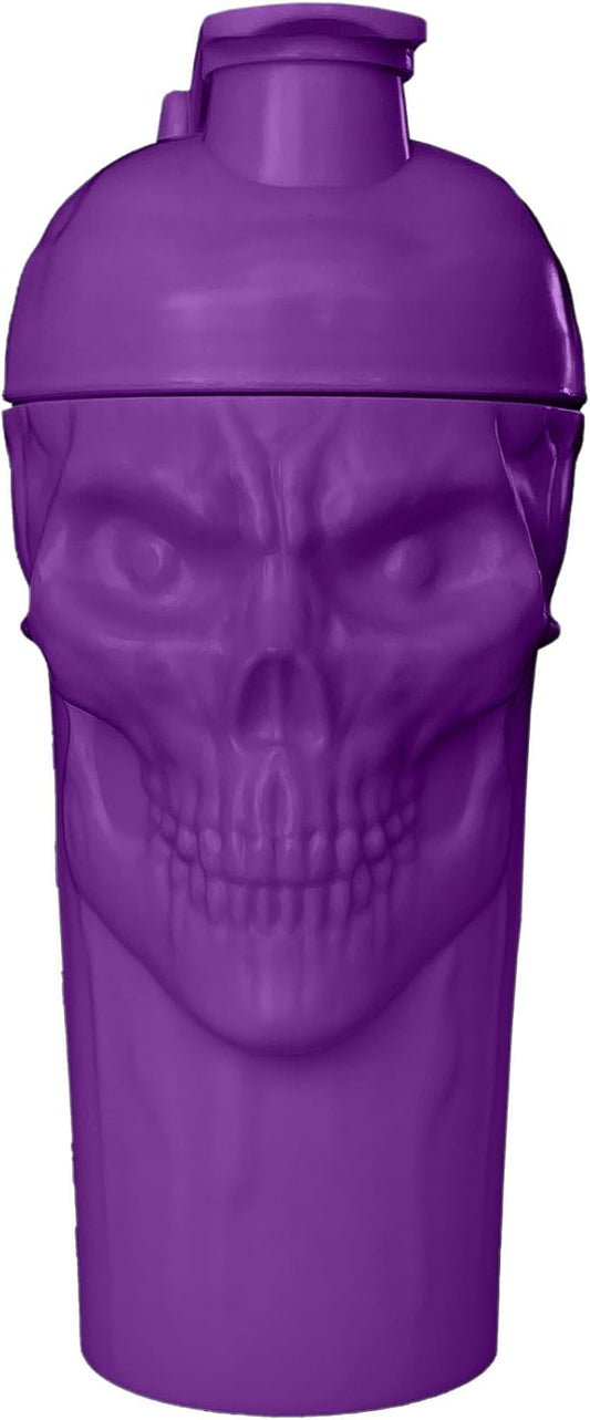 JNX SPORTS The Curse! Skull Shaker Bottle, 24-Ounce, Grape Limited Edition, Supplement Mixer with Classic Loop Top