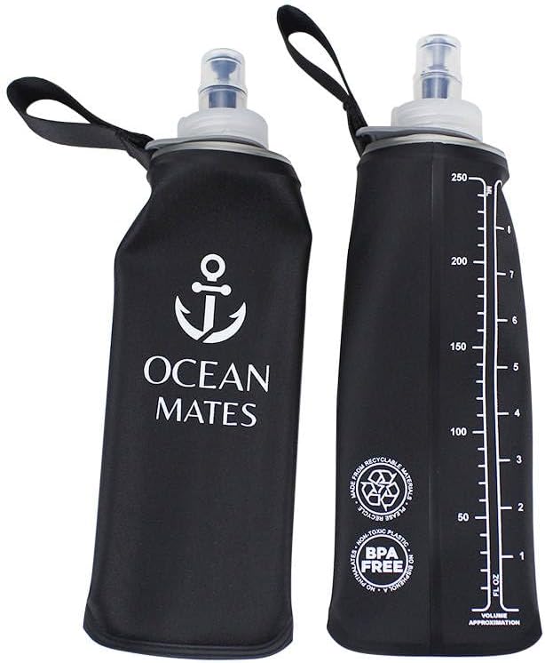Running Water Bottle Handheld - 8.5 oz (250 ml) - Soft Flask Water Bottle for Running, Hiking, and Outdoor Activities - Folding Flask Water Bottle for Hydration Vests and Running Packs.