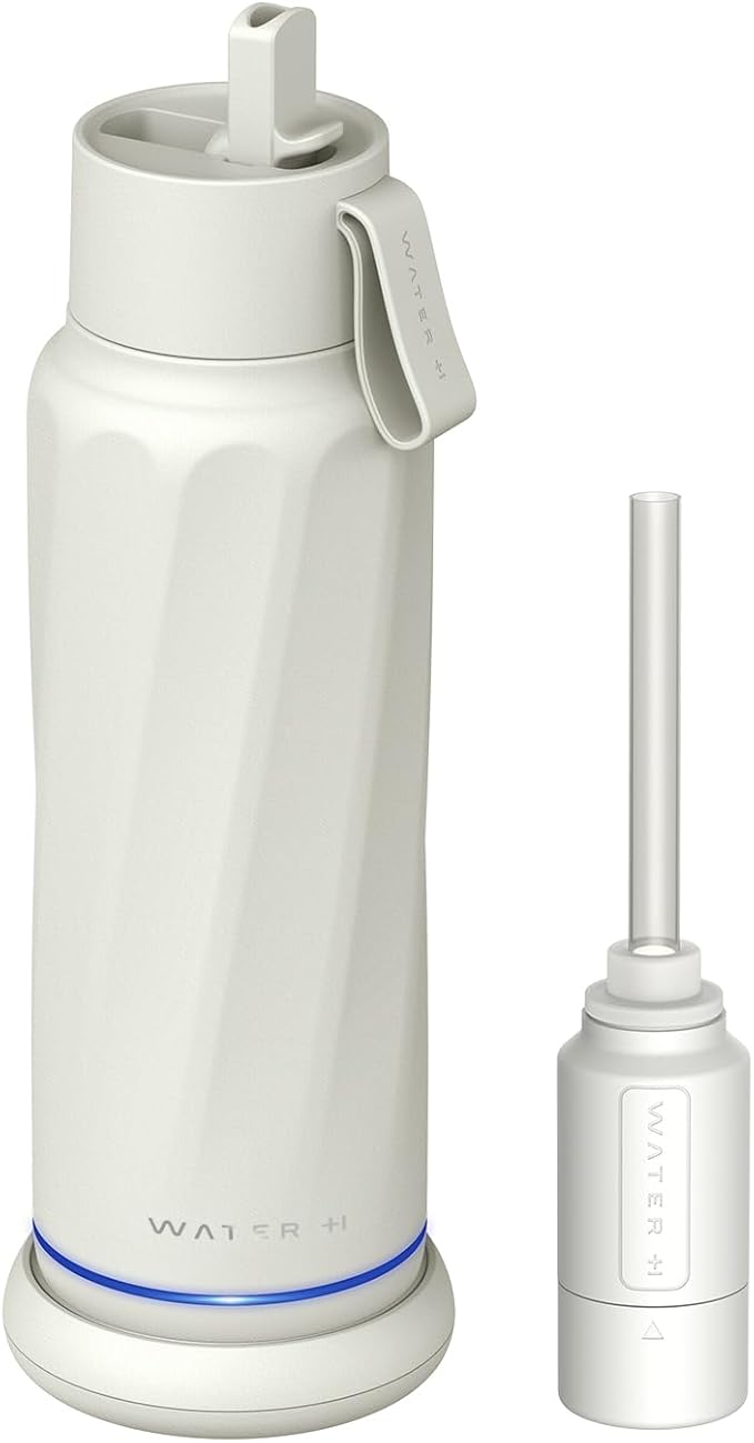 PureSip Vita Smart Water Bottle: BPA-Free Insulated Stainless Steel Bottle, Bluetooth Intake Smart Tracker & Reminder to Drink with Filter & Straw, Ideal Gift for Dad(18 oz)