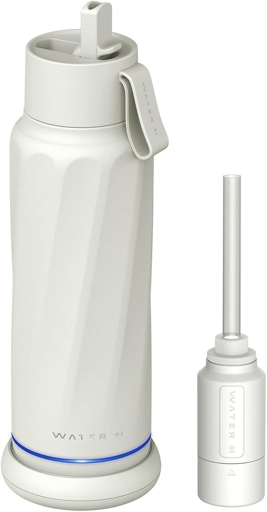 PureSip Vita Smart Water Bottle: BPA-Free Insulated Stainless Steel Bottle, Bluetooth Intake Smart Tracker & Reminder to Drink with Filter & Straw, Ideal Gift for Dad(18 oz)