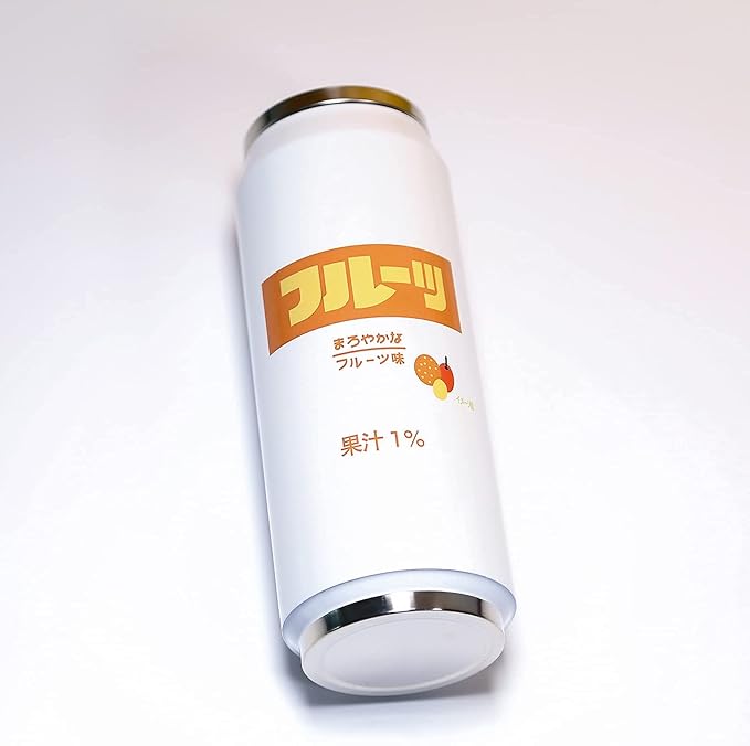 Kawaii Water Bottles Stainless Steel Water Bottle Kawaii Water Bottle with Straw Japanese Water Bottle Insulated (500ml/16.12oz，White lychee)