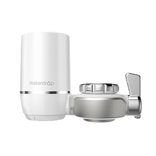 Waterdrop Water Filter for Sink, 320-Gallon Faucet Mount Water Filtration System for Tap Water, NSF Certified Reduces Chlorine & Bad Taste, 1 Filter, 𝐎𝐧𝐥𝐲 𝐅𝐢𝐭 𝐒𝐭𝐚𝐧𝐝𝐚𝐫𝐝 𝐅𝐚𝐮𝐜𝐞𝐭𝐬