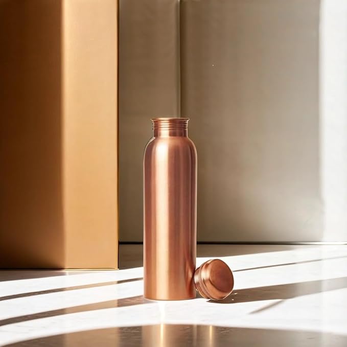 EcoLife Hydration Copper Bottle - Stay Refreshed with 900ml Capacity, 7X7X27 CM