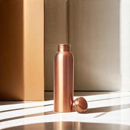EcoLife Hydration Copper Bottle - Stay Refreshed with 900ml Capacity, 7X7X27 CM