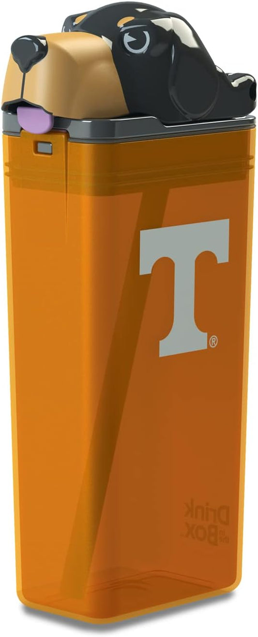 Reusable Water Bottle | Officially Licensed NCAA Sports Bottle | BPA Free | Dishwasher Safe | Smokey Mascot | 12 oz Drink in the Box - The University of Tennessee