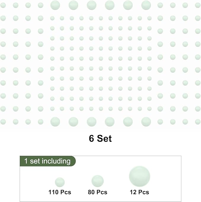 MECCANIXITY Glow in The Dark Spot Decals Decor Green Wall Stickers for Ceiling Bedroom Bedding Room 6 Set