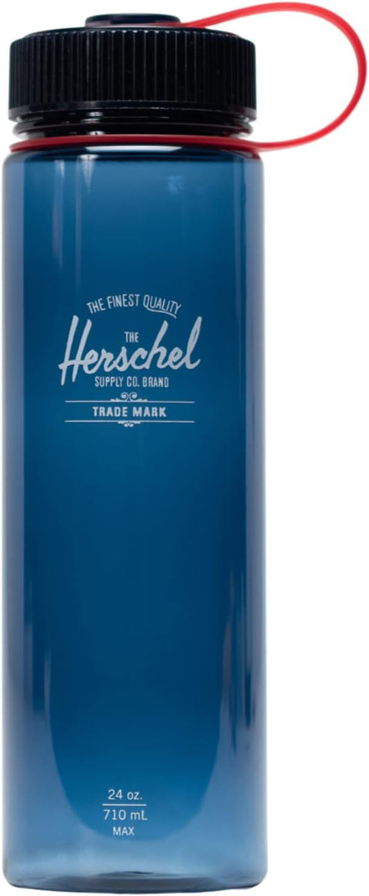 Herschel Plastic Water Bottle, Navy/Red