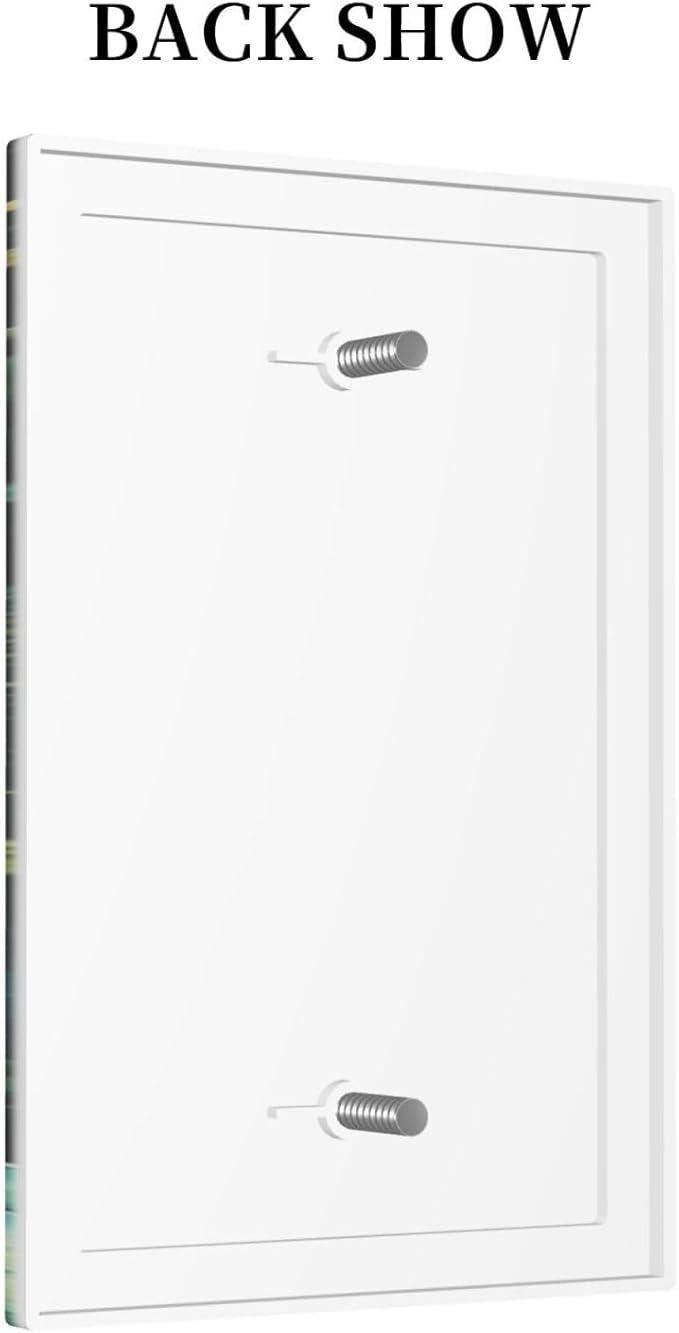 Green Dark Forest Mystical Mushroom 1 Gang Light Switch Covers No Device Wall Plate Decorative Blank Switchplate Electrical Faceplate for Farmhouse Country Bathroom Bedroom Decor