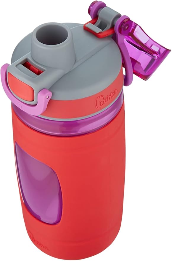 Bubba Leak Proof Flo Silicone Kids Water Bottle, 16 oz., Refresh Coral