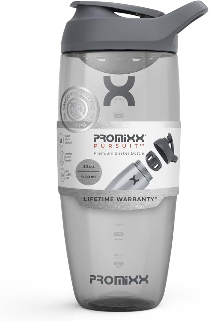 Promixx PURSUIT Protein Shaker Bottle – Premium Sports Blender Bottles for Protein Mixes and Supplement Shakes – Easy Clean, Durable Protein Shaker Cup