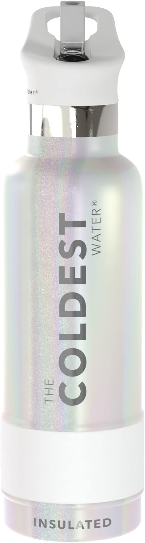 Coldest Water Bottle with Standard Mouth Straw Lid Metal Thermos Vacuum Insulated Stainless Steel l Reusable Leak Proof Cupholder Flask (21 oz, Cosmic Ice)