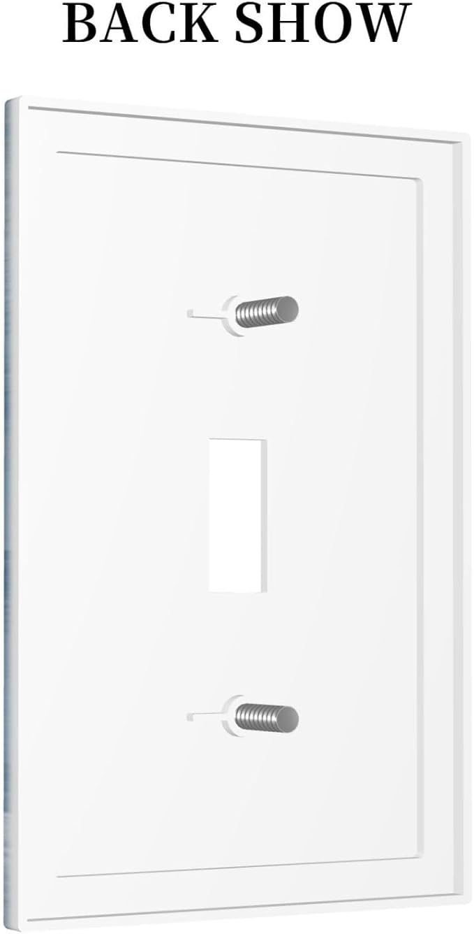 Rustic Teal Blue Daisy Floral 1 Gang Light Switch Covers Single Toggle Wall Plate Decorative Switchcover Electrical Switchplate for Country Bathroom Bedroom Kitchen Decor