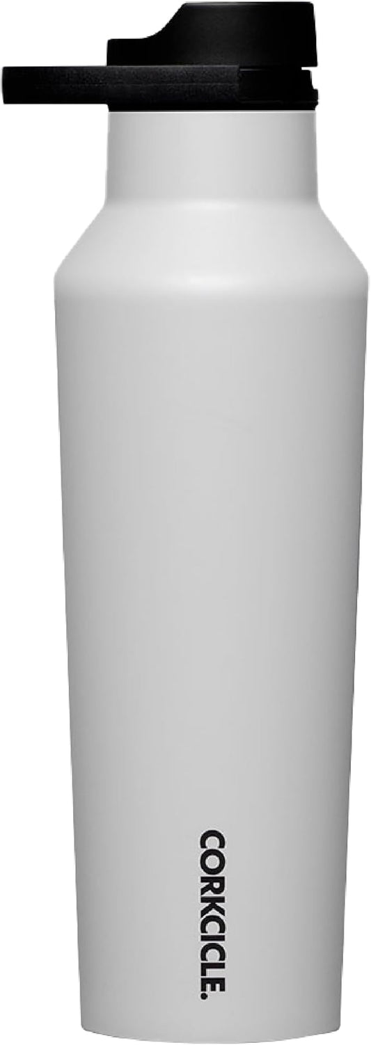 Corkcicle Sport Canteen Insulated Tumbler, River Rock, 20 oz – Reusable Water Bottle Keeps Beverages Cold for 25 Hours & Hot 12 Hours – Cupholder Friendly Tumbler with Screw-On Cap