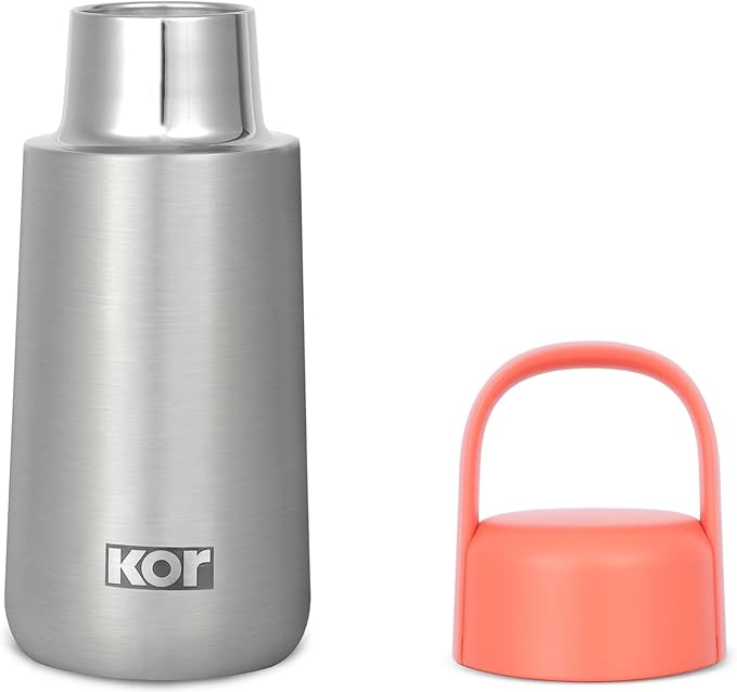 KOR Melrose 12oz Double Wall Insulated Water Bottle - Keeps Beverages Hot for 12hrs, Cold for 24hrs - Stainless Steel Design - Contoured Perfect Spout for Drinking