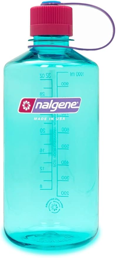 Nalgene Sustain Tritan BPA-Free Water Bottle Made with Material Derived from 50% Plastic Waste, 32 OZ, Narrow Mouth, Surfer