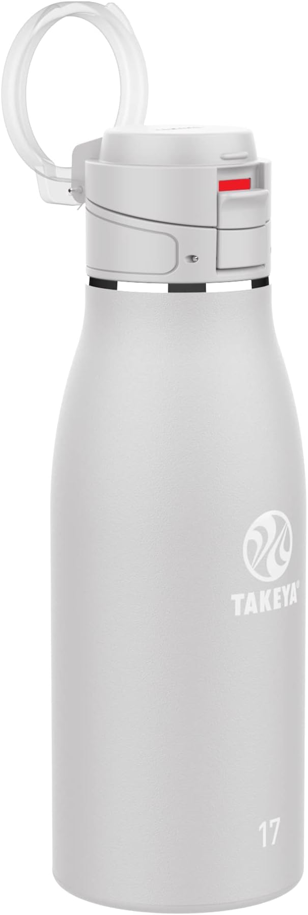 Takeya 17 oz Traveler Stainless Steel Insulated Travel Coffee Mug with Locking Leak Proof Lid, Premium Quality, BPA Free, Dodgeball Grey
