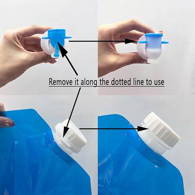 PIVHWIR 2 PCS Collapsible Water Container with Spigot, BPA Free 5L Camping Water Storage Carrier Jug, Collapsible Water Cube for Outdoors Hiking Camping Riding