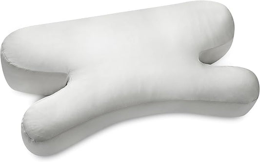 Side Sleeper Pillow Anti Wrinkle Aging Pillow Gel Shredded Memory Foam for Neck Pain Relief Pillow for Sleeping Side Back Stomach Sleeper Pillows (Regular White Style+Grey Rayon Silk Pillowcase)