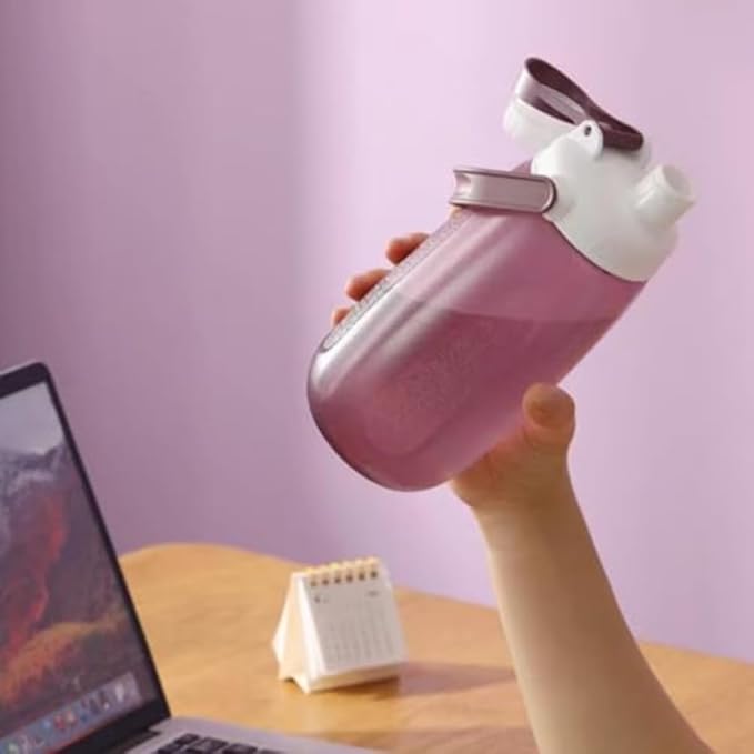 Sports Water Bottle, Plastic Water Bottle,BPA-Free,Leak-Proof, Reusable Water Bottle for School, Outdoor,Gym, Running, Hiking (Purple (33.5 OZ))