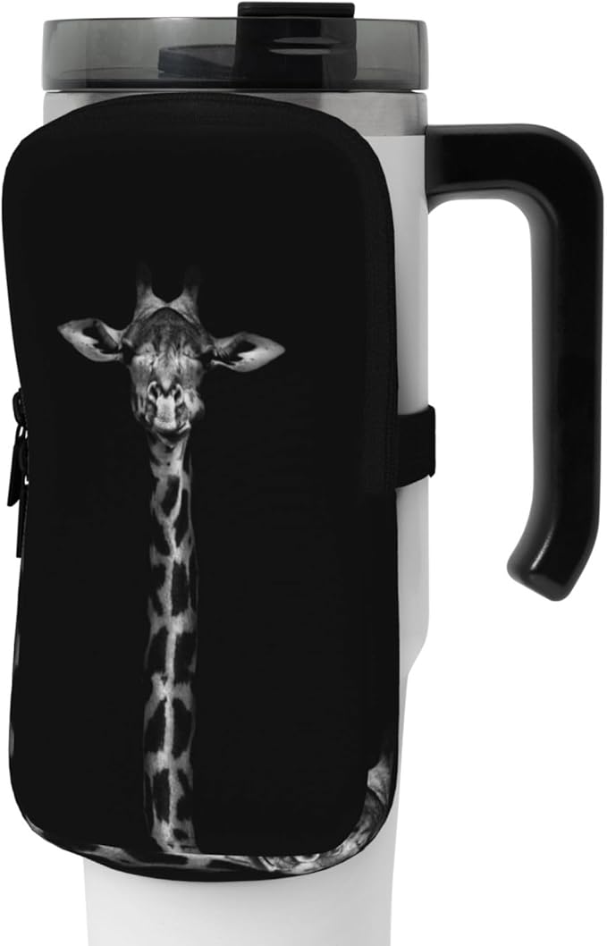 Galaxy Mandala Water Bottle Pouch for Stanley Cup 40oz 30oz,Personalized Gym Purse for Men Women, Tumbler Pouch with Versatile Pocket Water Bottle Bag for Cards, Keys, Phone