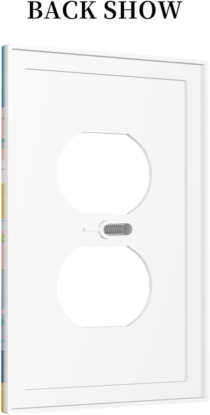 Mid Century Modern Atomic Cute Cats Single Duplex Wall Plate Covers Light Switch Cover 1 Gang Outlet Plate Decorative Switchplate Covers Electrical Faceplate for Kidroom Nursery Bedroom Decor