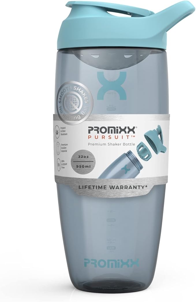 Promixx PURSUIT Protein Shaker Bottle – Premium Sports Blender Bottles for Protein Mixes and Supplement Shakes – Easy Clean, Durable Protein Shaker Cup