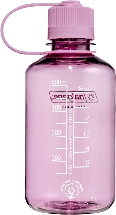 Nalgene Sustain Tritan BPA-Free Water Bottle Made with Material Derived from 50% Plastic Waste, 16 OZ, Narrow Mouth