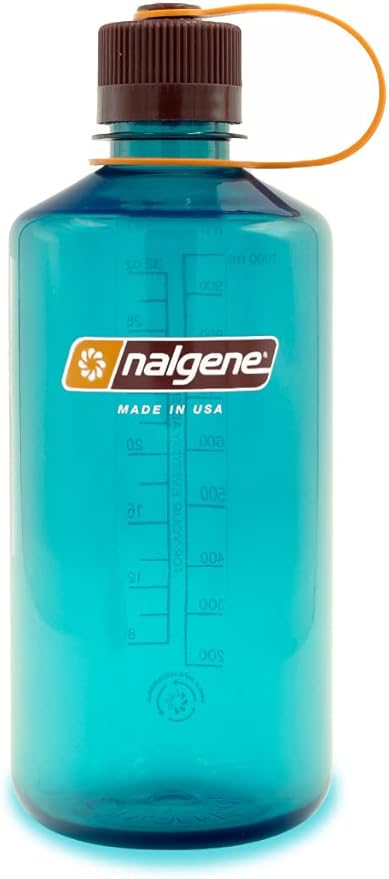 Nalgene Sustain Tritan BPA-Free Water Bottle Made with Material Derived from 50% Plastic Waste, 32 OZ, Narrow Mouth, Teal