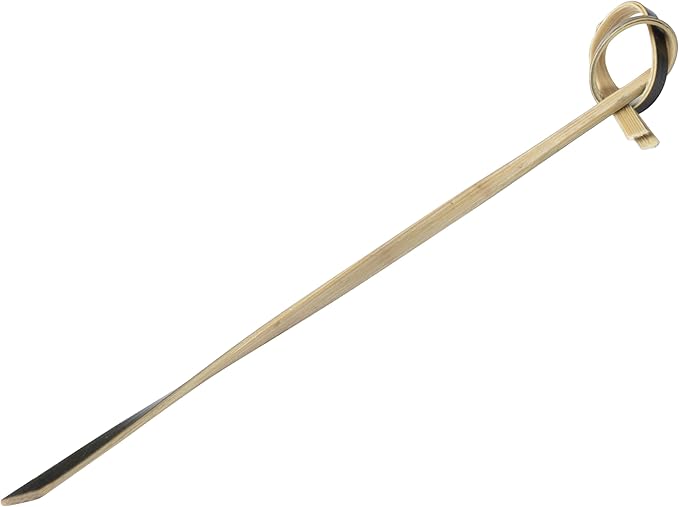 Restaurantware 6 Inch Twisted Bamboo Skewers 1000 Sturdy Disposable Bamboo Food Picks - Sturdy Looped Knot Black Bamboo Appetizer Picks Sustainable For Serving Appetizers and Cocktail Garnishes