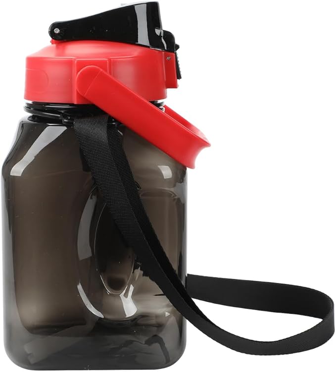 Bioworld Disney Mickey Mouse Ears 50 Oz Black Water Bottle With Carrying Strap