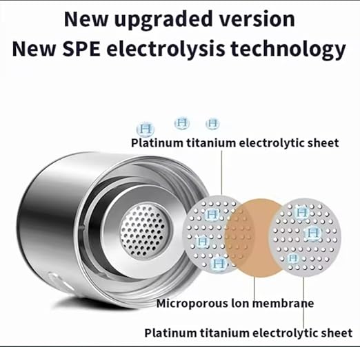 Hydrogen Water Bottle Generator - Up to 1800ppb Hydrogen Concentration - Rechargeable - Hydrogen Water Ionizer Machine with Gift Box, Silver