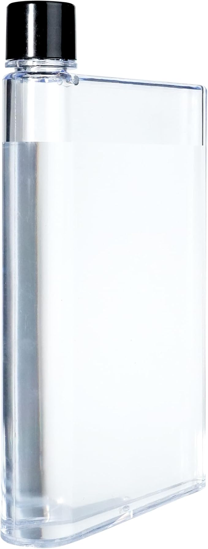 Flat Water Bottle For Travel,14oz Slim Water Bottle,Transparent Slim Water Bottle 420ml-BPA Free&Portable-Square Water Bottle Flat for Sports,Fitness,Camping,Hiking