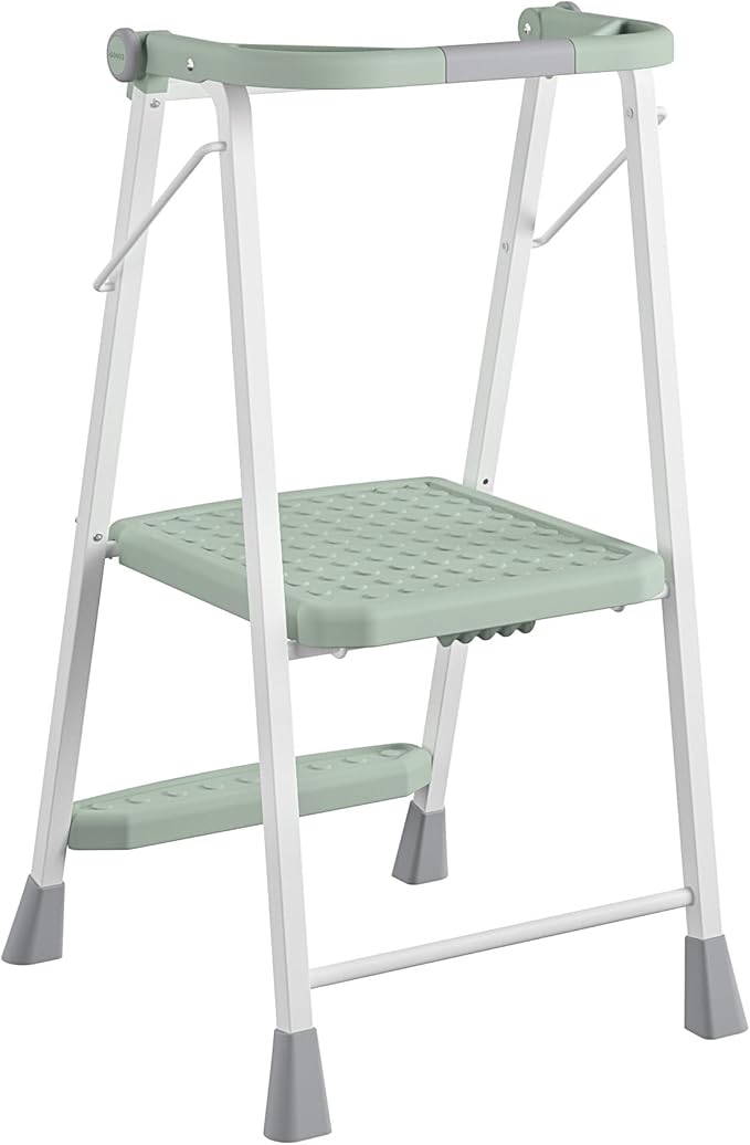 COSCO 2-Step Kitchen Stepper™ Adult Folding Step Stool, Kids Folding Stepper, Green