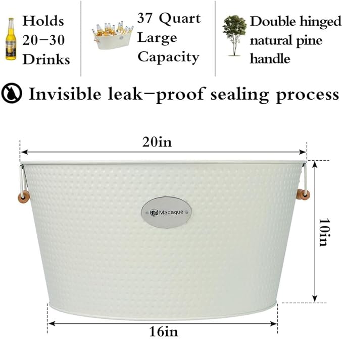 Large Ice Buckets, Banquet Ice Buckets, Cocktail Bar Ice Buckets, Home And Kitchen Beverage Beer Ice Buckets (white1)